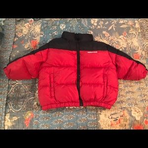 Red and black Nautica down puffer jacket/coat